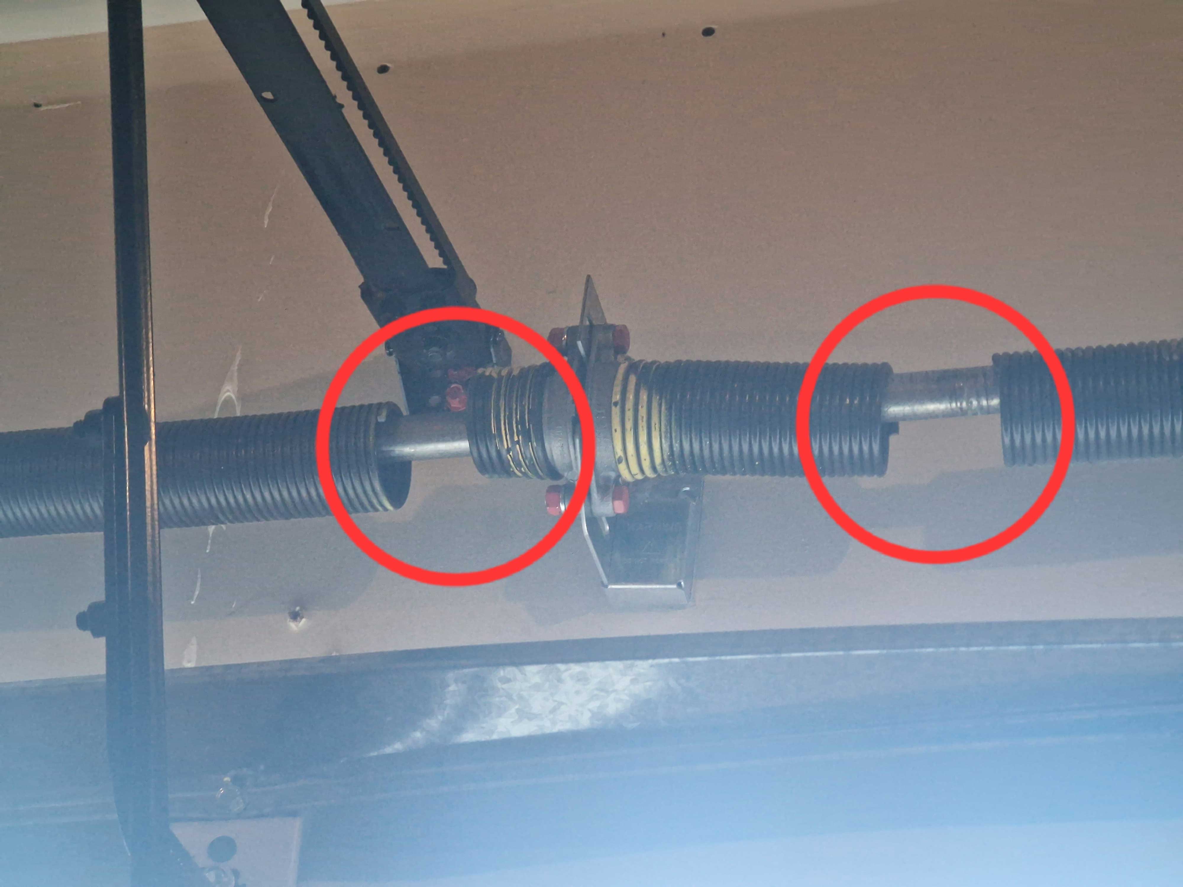 Broken extension spring